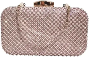 Rhinestone Clutch Bag for Women Sparkling Evening Bag Crystal Handbag Bridal Wedding Purse Elegant Shoulder Bag