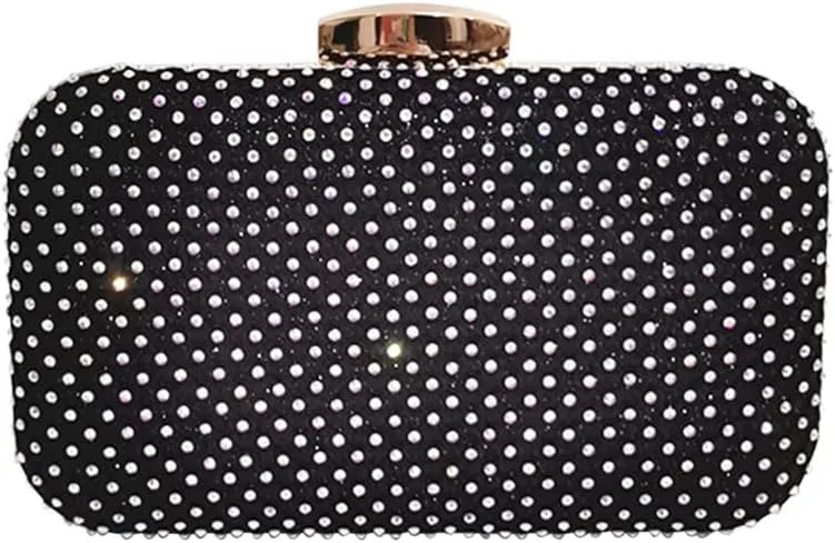 Rhinestone Clutch Bag for Women Sparkling Evening Bag Crystal Handbag Bridal Wedding Purse Elegant Shoulder Bag
