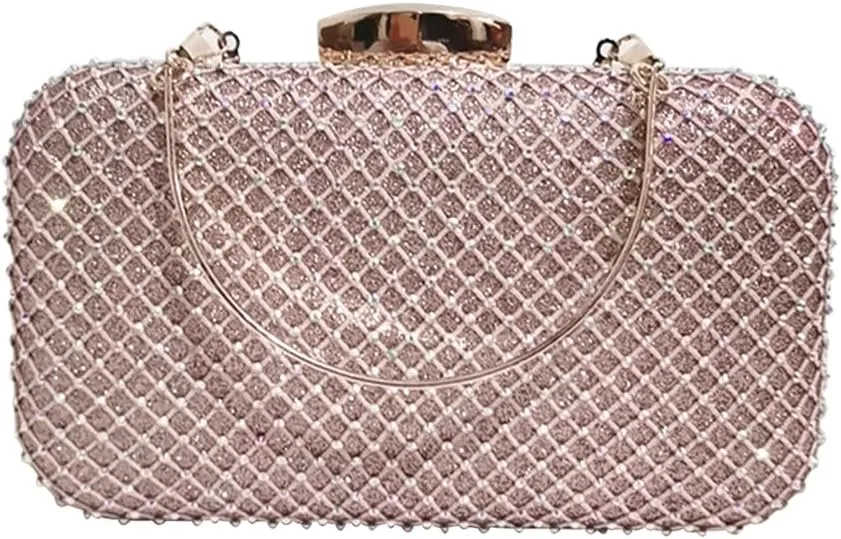 Rhinestone Clutch Bag for Women Sparkling Evening Bag Crystal Handbag Bridal Wedding Purse Elegant Shoulder Bag