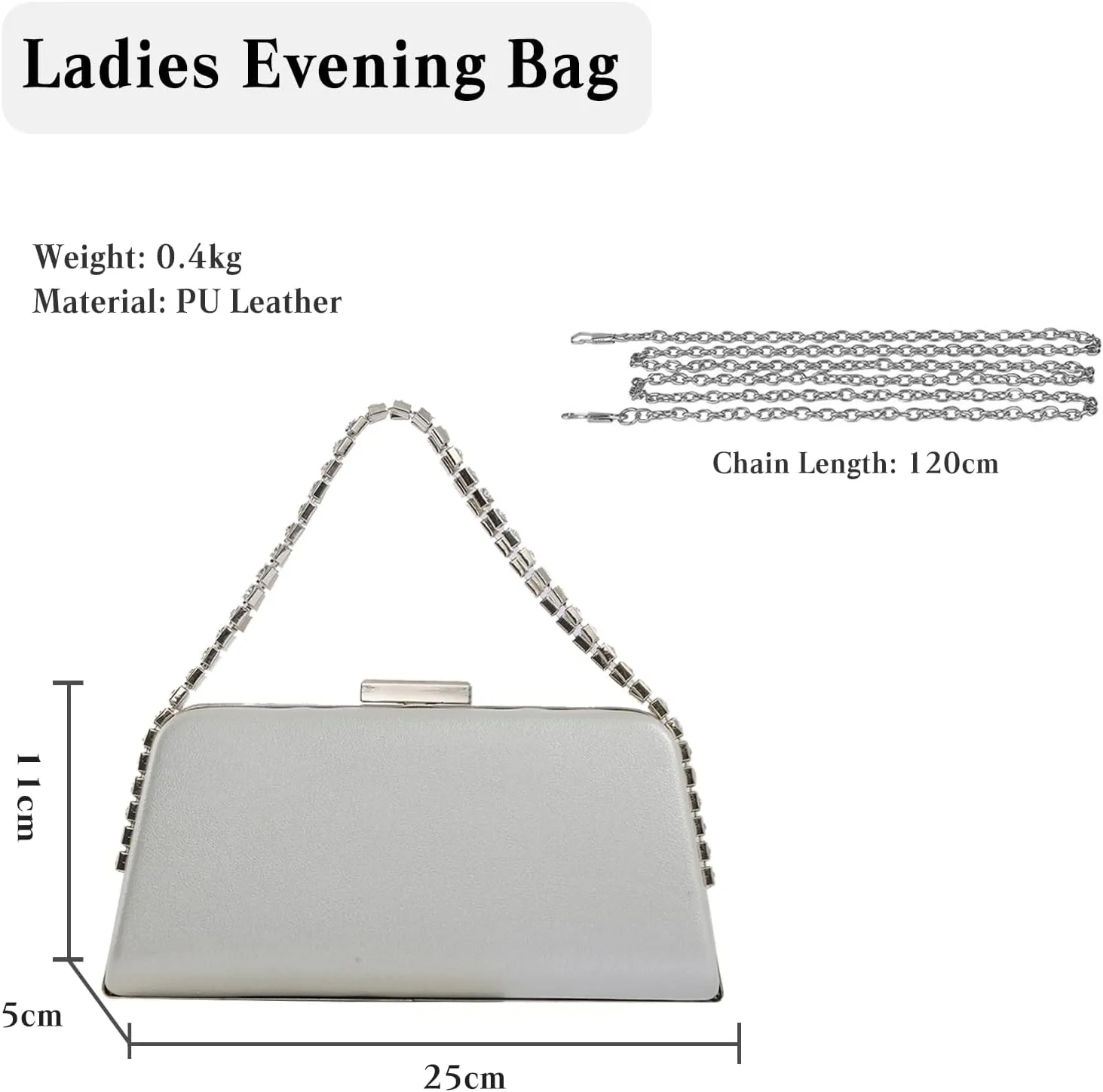 Rhinestone Clutch Bag Sparkly Evening Bag for Women Bridal Wedding Purse Glitter Shoulder Bag Crystal Crossbody Bag
