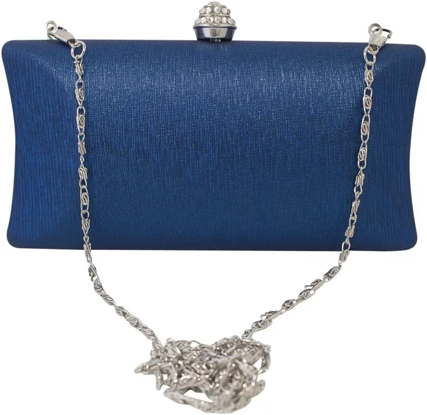 Rhinestone Crystal Clasp Hard Box Wedding Evening Bag Bridal Cocktail Clutch Purse