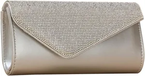 Rhinestone Evening Bag for Women Envelope Clutch Bag Crystal Handbag Bridal Wedding Purse Elegant Shoulder Bag