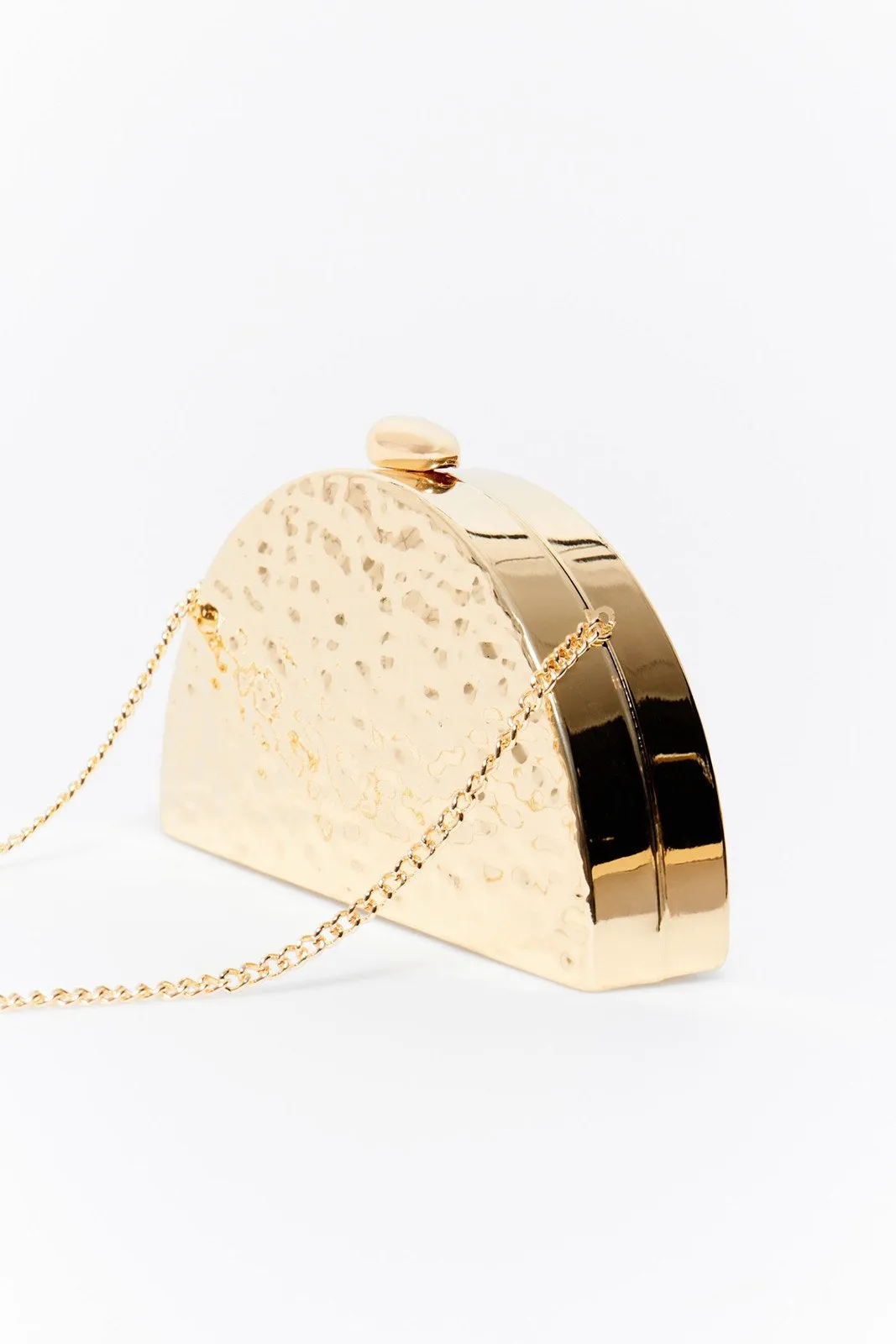 Rounded Carved Box - Gold