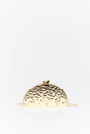 Rounded Carved Box - Gold