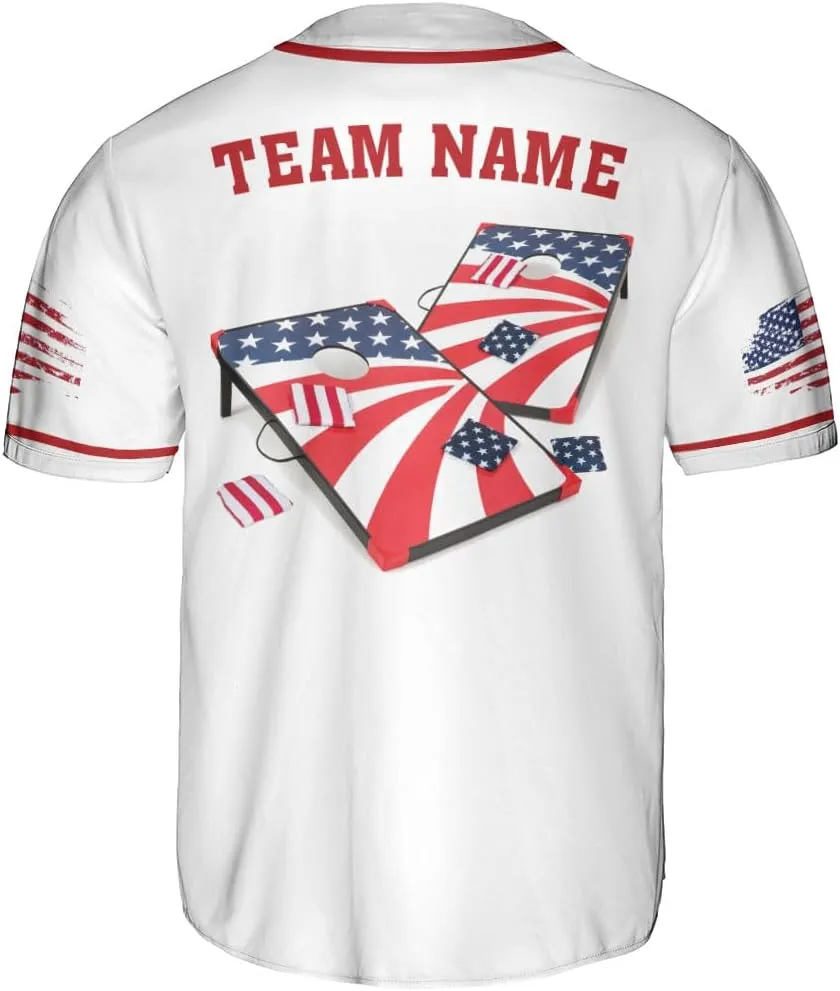 Royal Fight Personalized Cornhole Baseball Jersey Cornhole Toss Like A Boss Baseball Shirts Funny Cornhole Jerseys Men Women