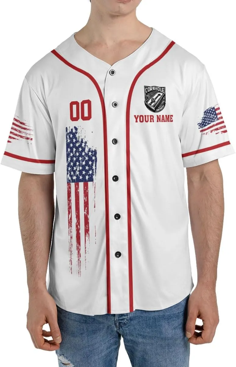 Royal Fight Personalized Cornhole Baseball Jersey Cornhole Toss Like A Boss Baseball Shirts Funny Cornhole Jerseys Men Women