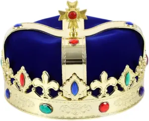 Royal Jeweled King's Crown For Unisex Halloween Costume Prom Cosplay Party Decorations