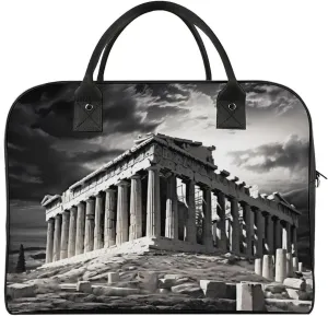 Ruins of A Temple Parthenon Acropolis Athens Greece Travel Duffel Bag Weekender Overnight Shoulder Bags Luggage Carrying Tote for Men Women