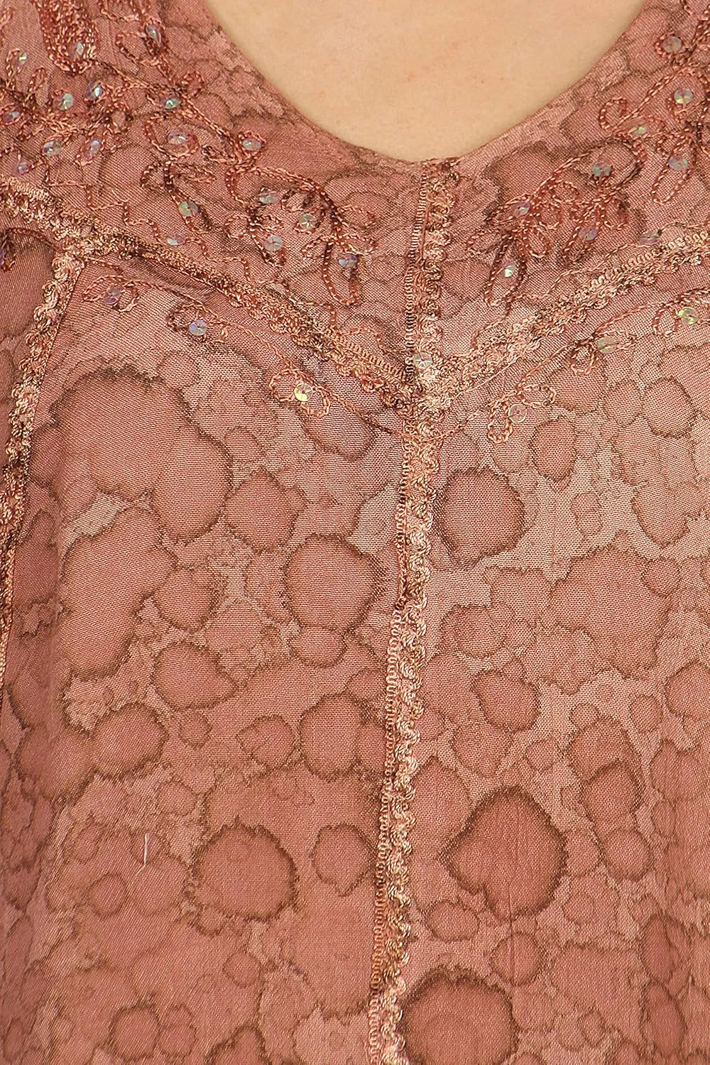 Sakkas Charolette Embroidery and Seqiun Accents Blouse