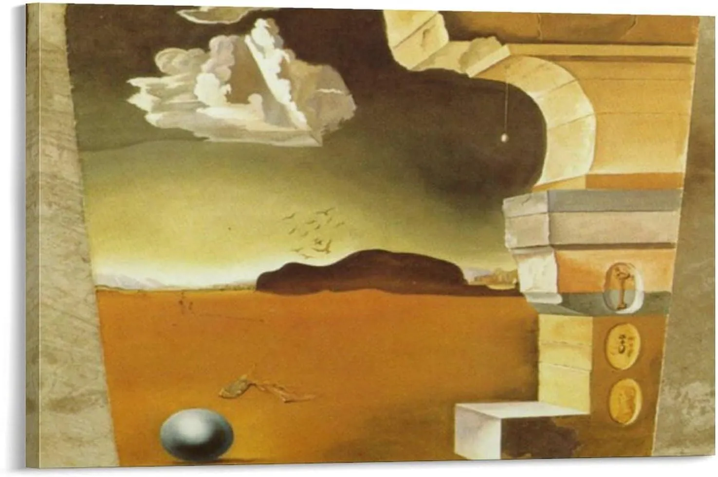 Salvador Dali Poster Mural Painting for Helena Rubinstein (panel 2) Posters Wall Art Painting Canvas Gift Living Room Prints Bedroom Decor Poster Artworks 20x30inch(50x75cm)