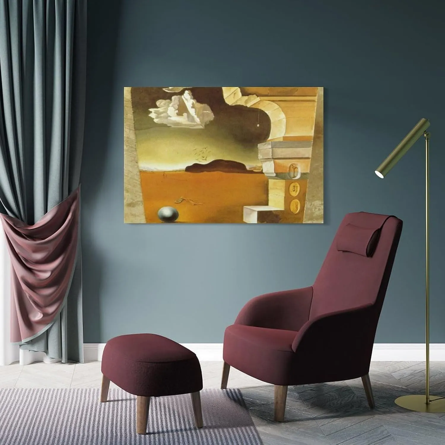 Salvador Dali Poster Mural Painting for Helena Rubinstein (panel 2) Posters Wall Art Painting Canvas Gift Living Room Prints Bedroom Decor Poster Artworks 20x30inch(50x75cm)