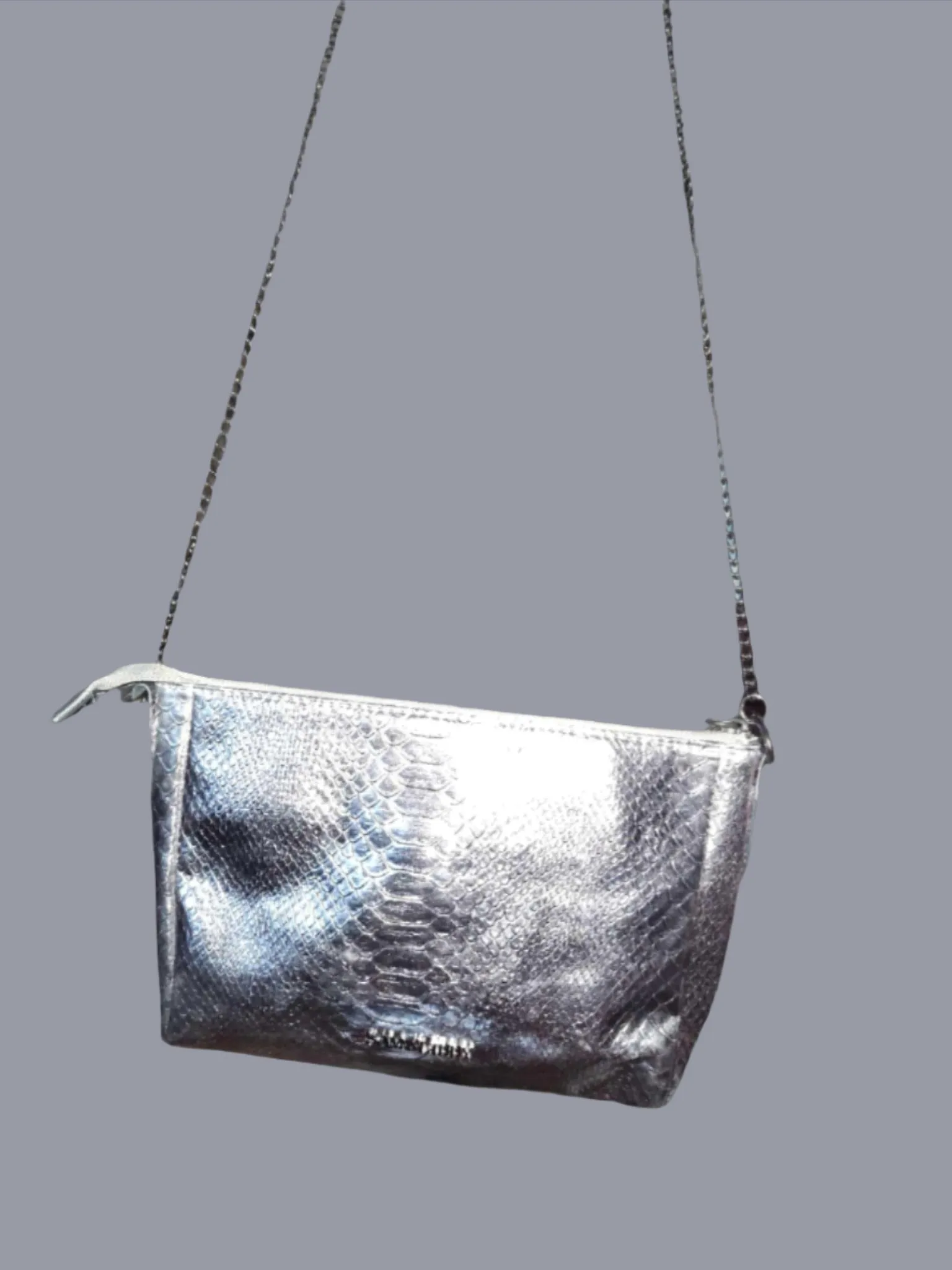 Sam and Libby Silver Reflective Small Handbag - preowned