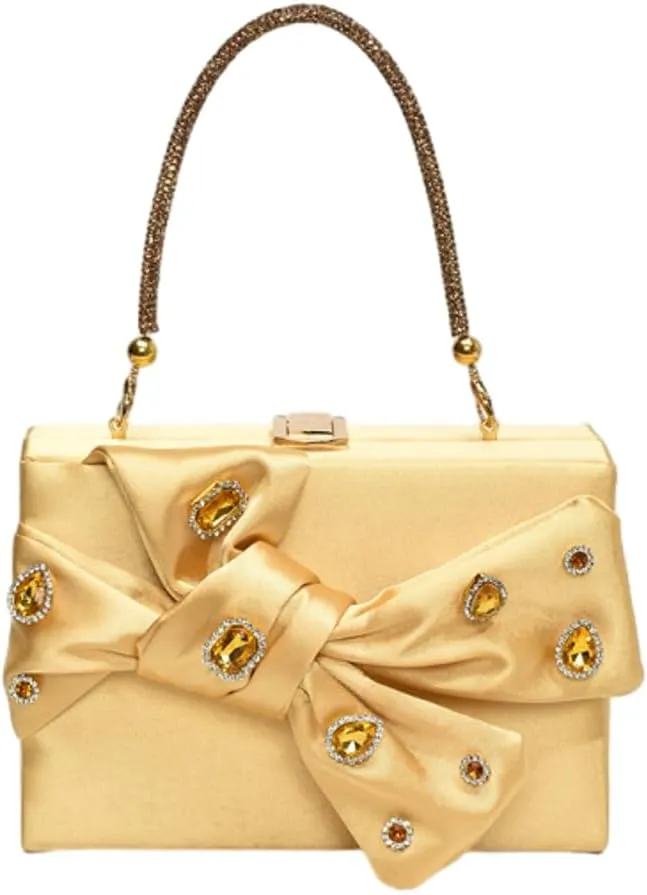 Satin Evening Clutch for Women Shiny Rhinestone Evening Bag Purses Gorgeous Handbags for Feast Party Wedding 2025