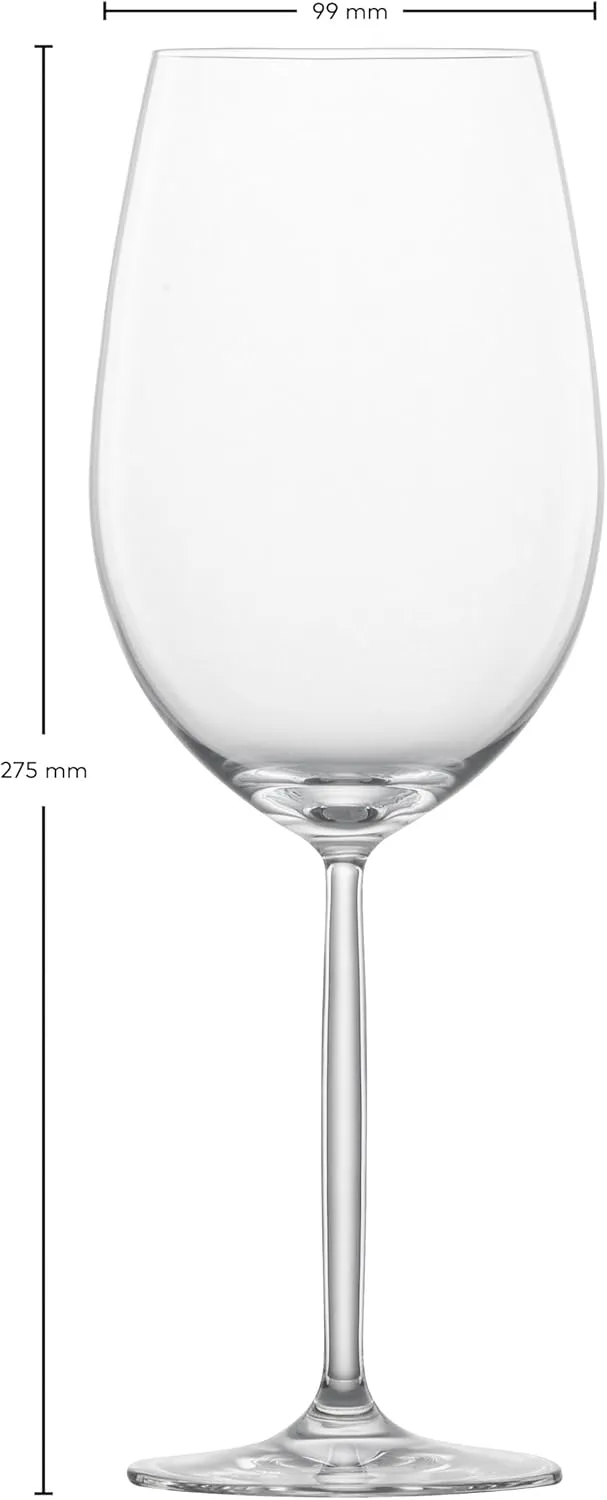 Schott Zwiesel Bordeaux Cup Red Wine Glass Muse (Set of 4), Elegant Bordeaux Glasses for Red Wine, Dishwasher Safe Tritan Crystal Glasses, Made in Germany (Item No. 123669)