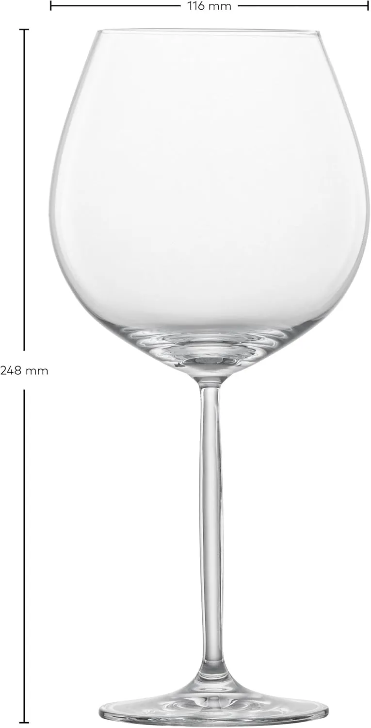 SCHOTT ZWIESEL Red Wine Glass Burgundy Cup Muse (Set of 4), Bulbous Burgundy Glasses for Red Wine, Dishwasher Safe Tritan Crystal Glasses, Made in Germany (Item No. 123670)