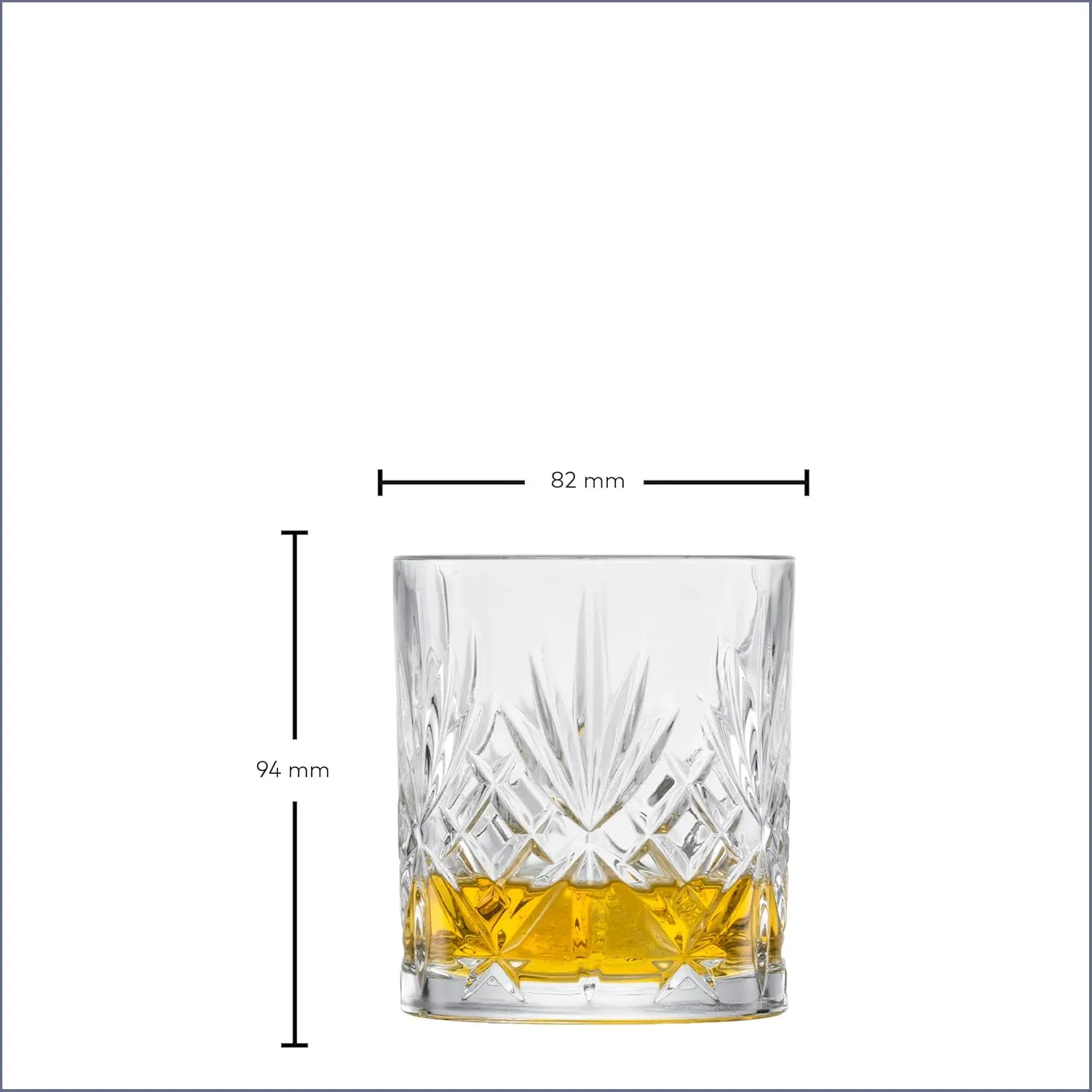 Schott Zwiesel Whisky Glass Show (Set of 4), Graceful Tumbler for Whisky with Relieff, Dishwasher Safe Crystal Glasses (Item No. 121877), Crystal