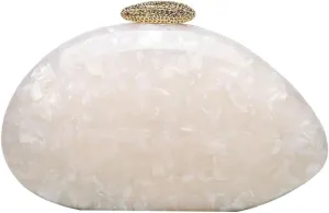 Shell Acrylic Clutch Purses For Women Chic Evening Bag Designer Crossbody Handbags for Wedding Prom