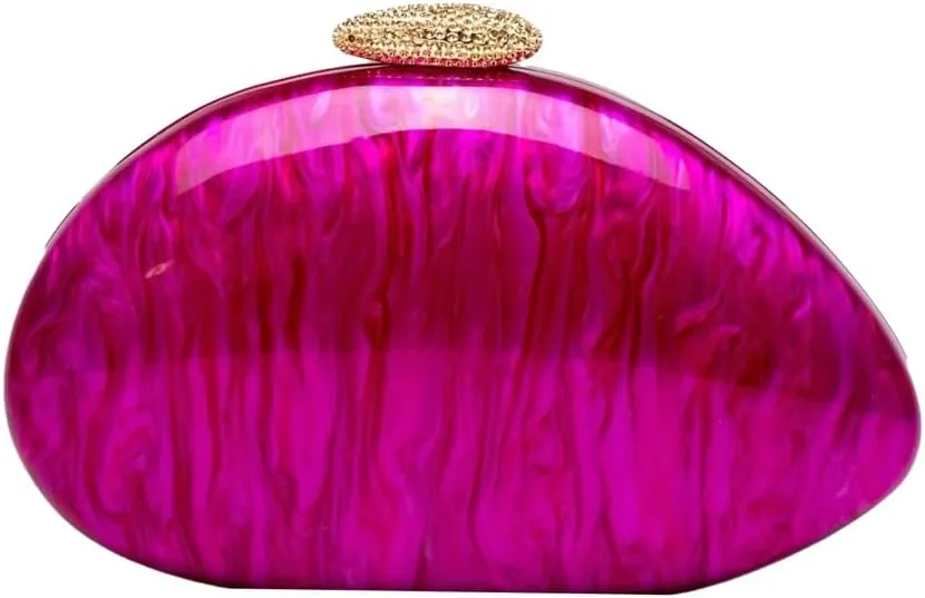 Shell Acrylic Clutch Purses For Women Chic Evening Bag Designer Crossbody Handbags for Wedding Prom