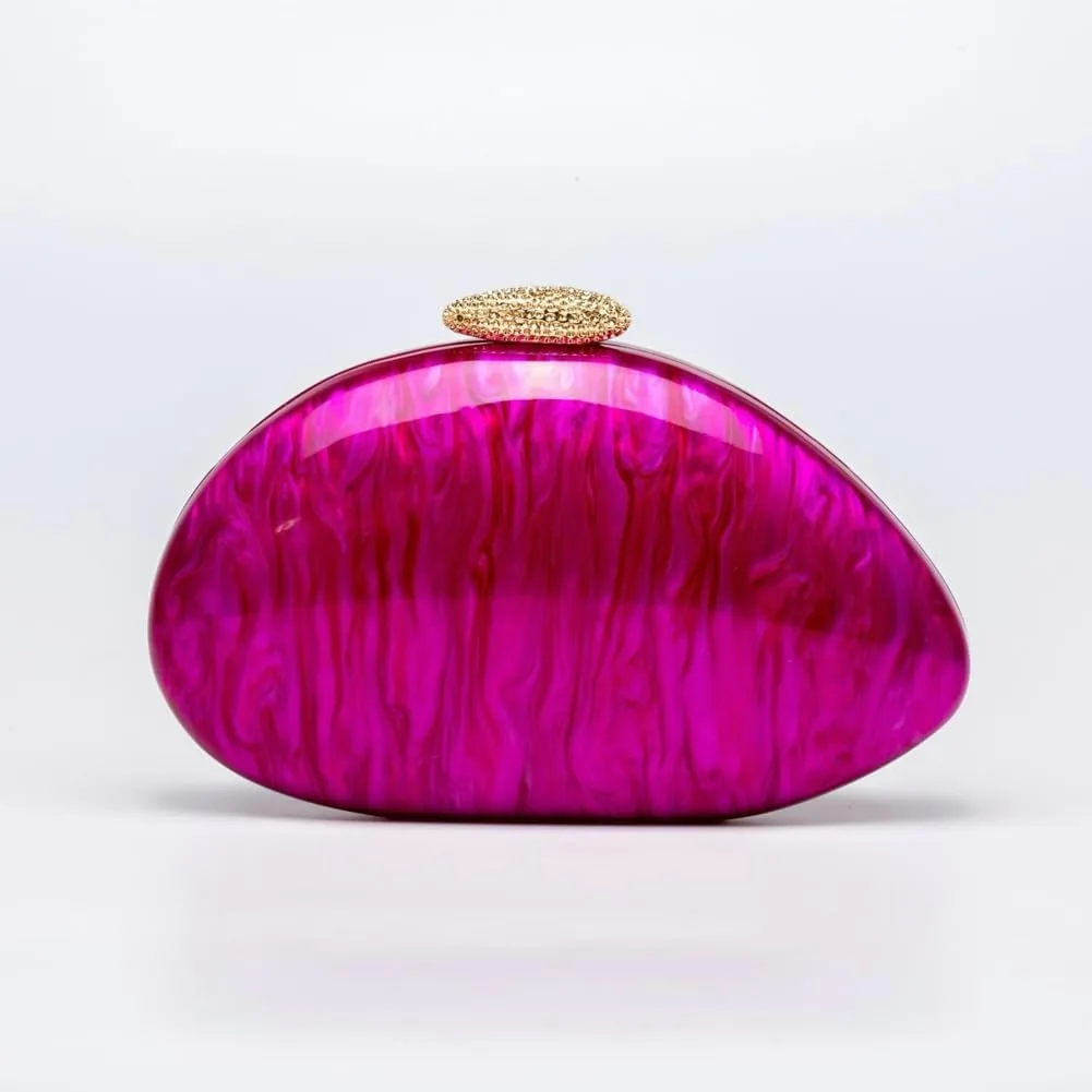Shell Acrylic Clutch Purses For Women Chic Evening Bag Designer Crossbody Handbags for Wedding Prom