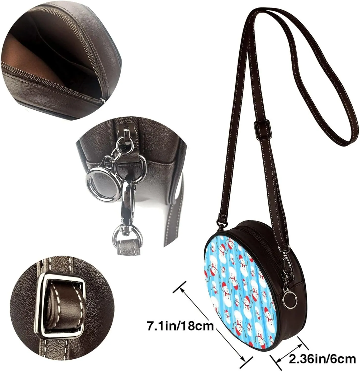 Shoulder Bag Circle Crossbody Bag for Women, Vintage Shoulder Purse, Round Purses Bag for Women