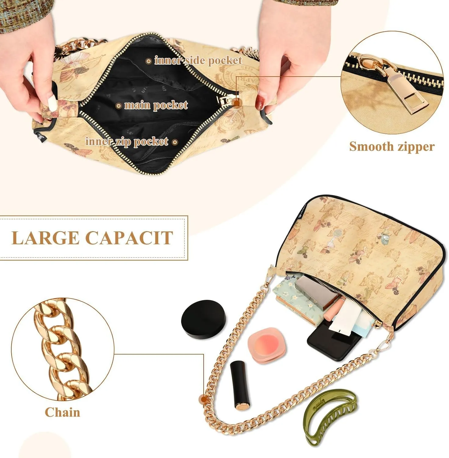 Shoulder Purse Tote Bag for women Accessories for Women Cute Designer Handbags Multicolor 1