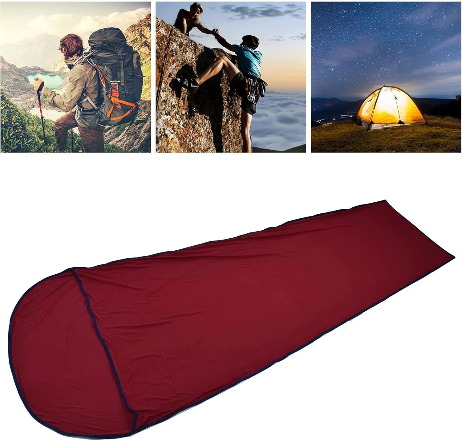 Sleeping Bag Liner Ultralight Multifunctional Elastic Sleeping Sack Liner for Outdoor Camping
