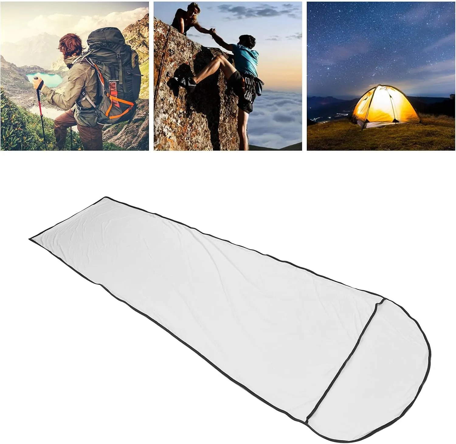 Sleeping Bag Liner Ultralight Multifunctional Elastic Sleeping Sack Liner for Outdoor Camping