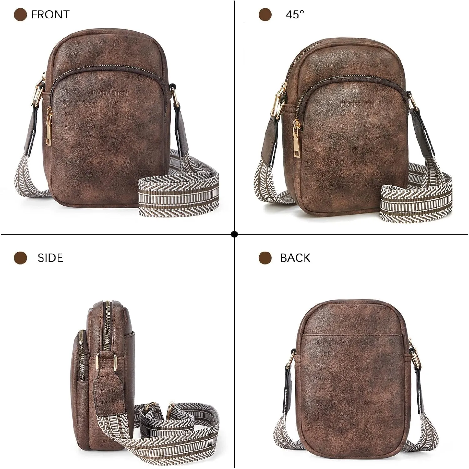Small Crossbody Bags for Women Designer Zip Cell Phone Purse Shoulder Handbags Wallet with Card Slots