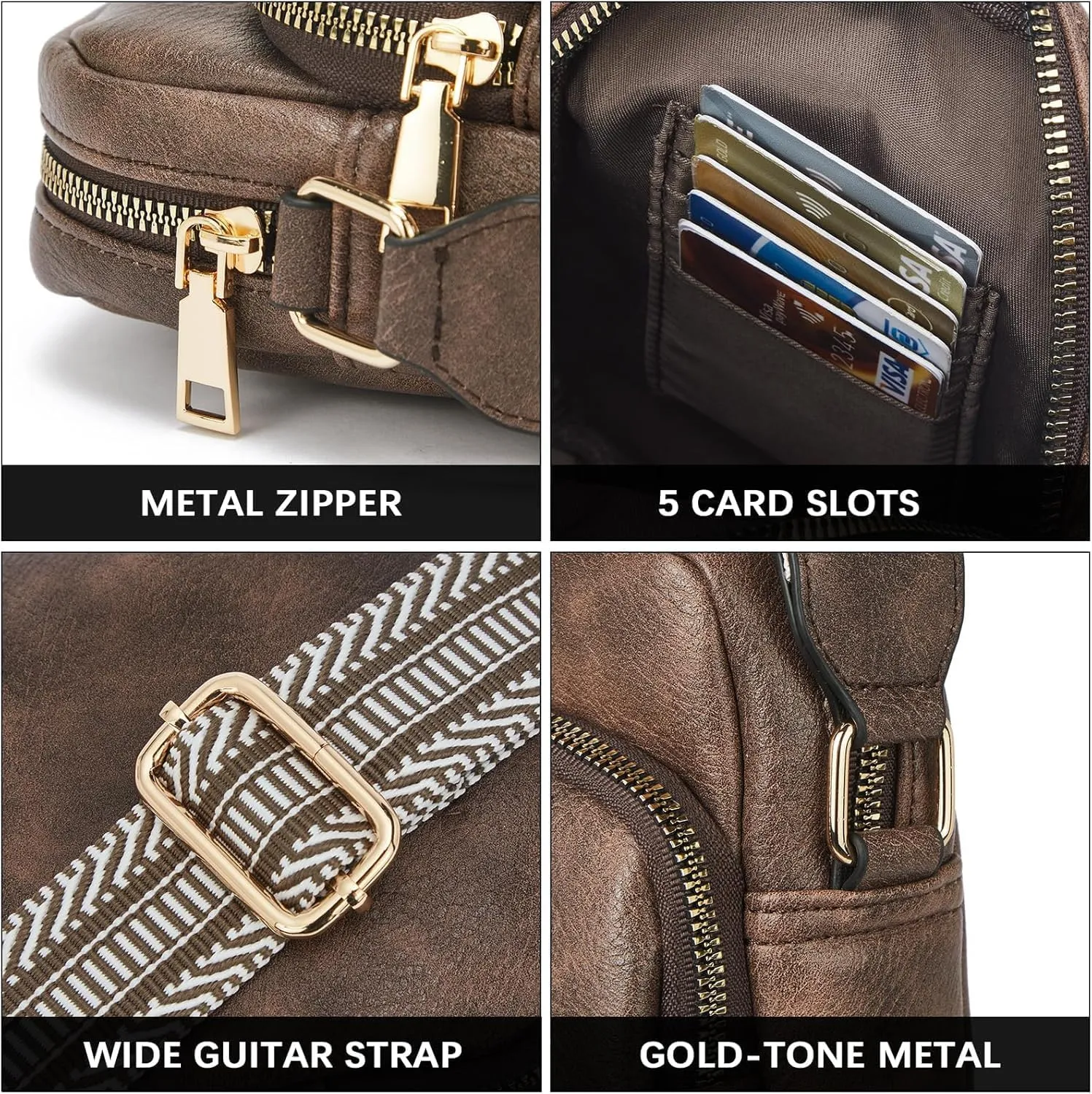 Small Crossbody Bags for Women Designer Zip Cell Phone Purse Shoulder Handbags Wallet with Card Slots