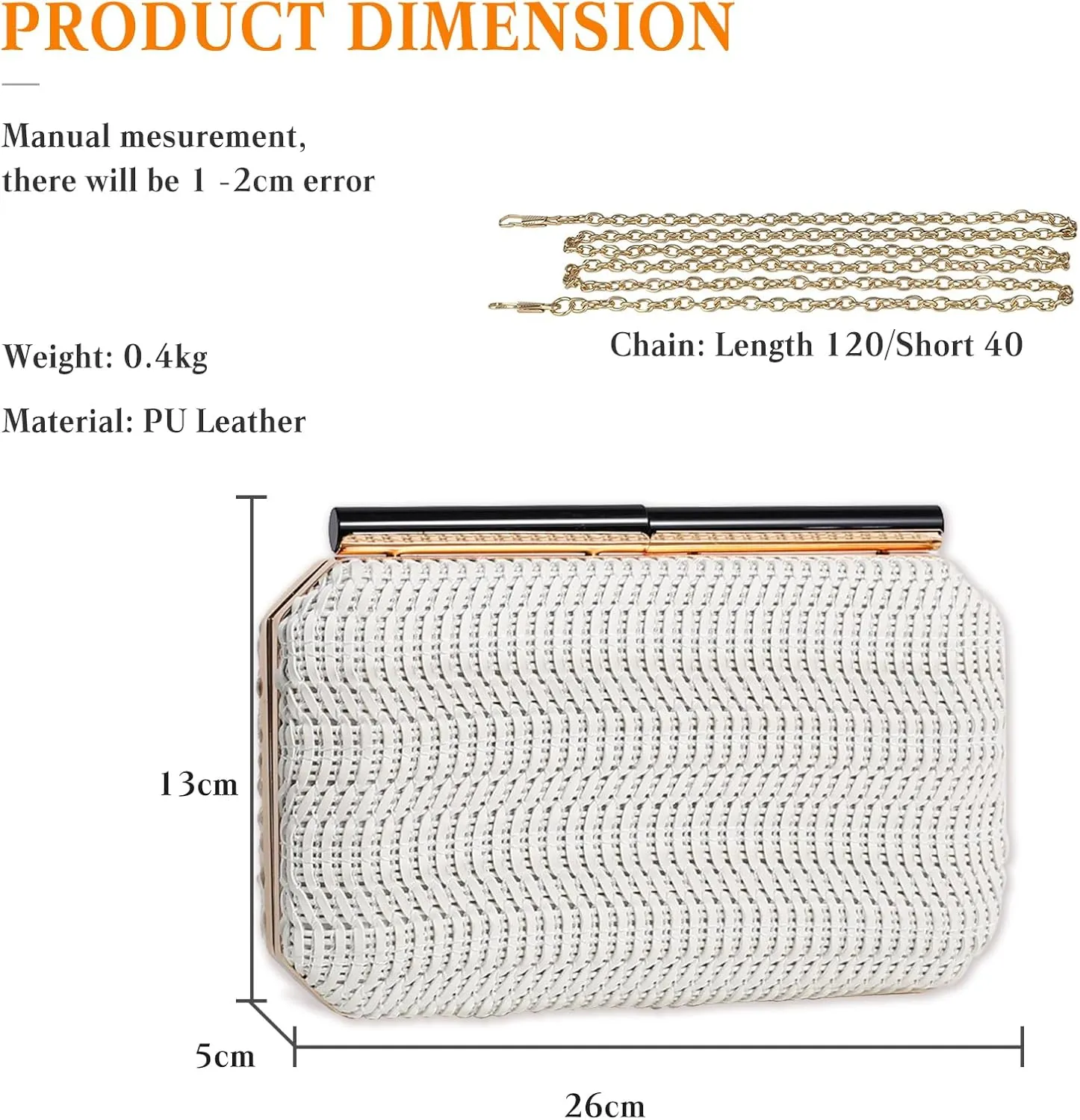 Small Evening Bag for Women Elegant Clutch Bag Bridal Wedding Purse Handbag