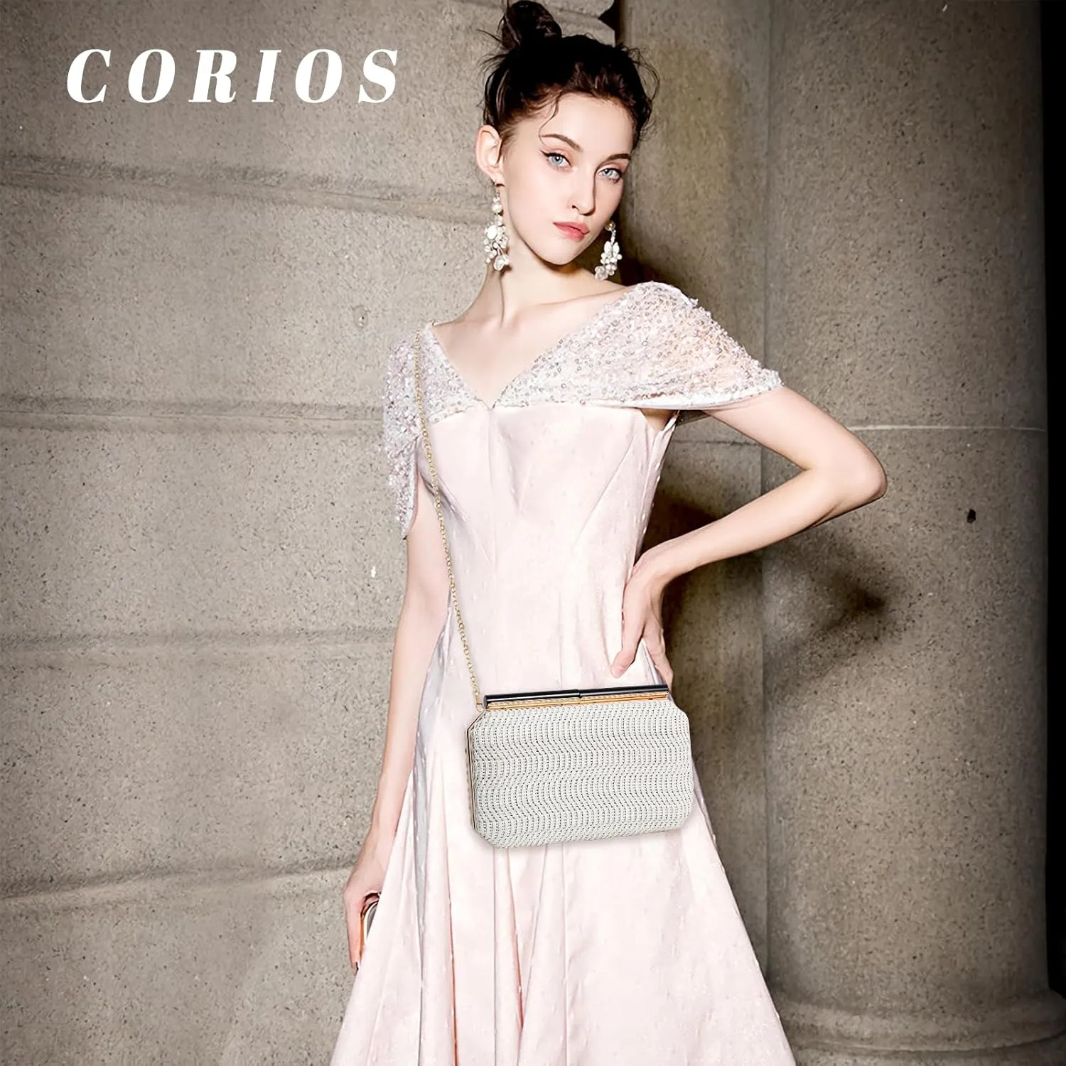 Small Evening Bag for Women Elegant Clutch Bag Bridal Wedding Purse Handbag