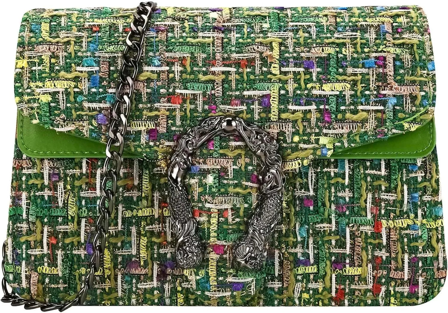 Small Quilted Crossbody Bag for Women Trendy Cute Ladies Shoulder Evening Bag Clutch with Chain Designer Tweed Purses