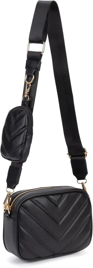 Small Quilted Crossbody Bags for Women Stylish Leather Purse Designer Handbag with Coin Pouch for Shopping, Dating, Traveling