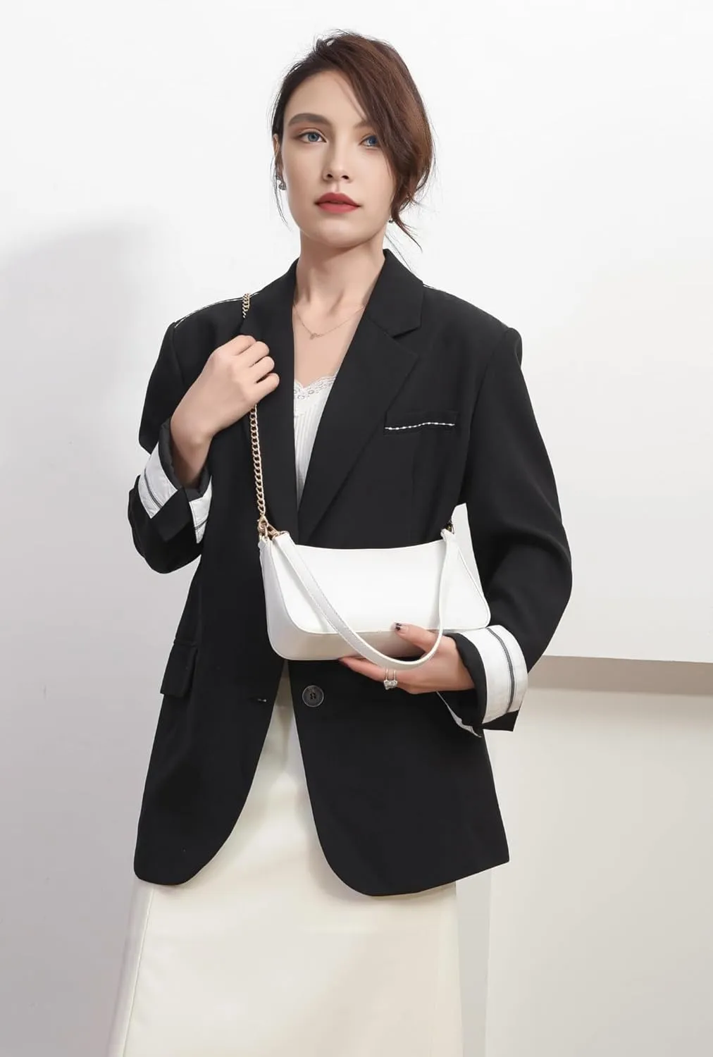 Small Shoulder Bag for Women Trendy Purse Retro Vegan Leather Hobo Purses Clutch Tote HandBags with Zipper Closure