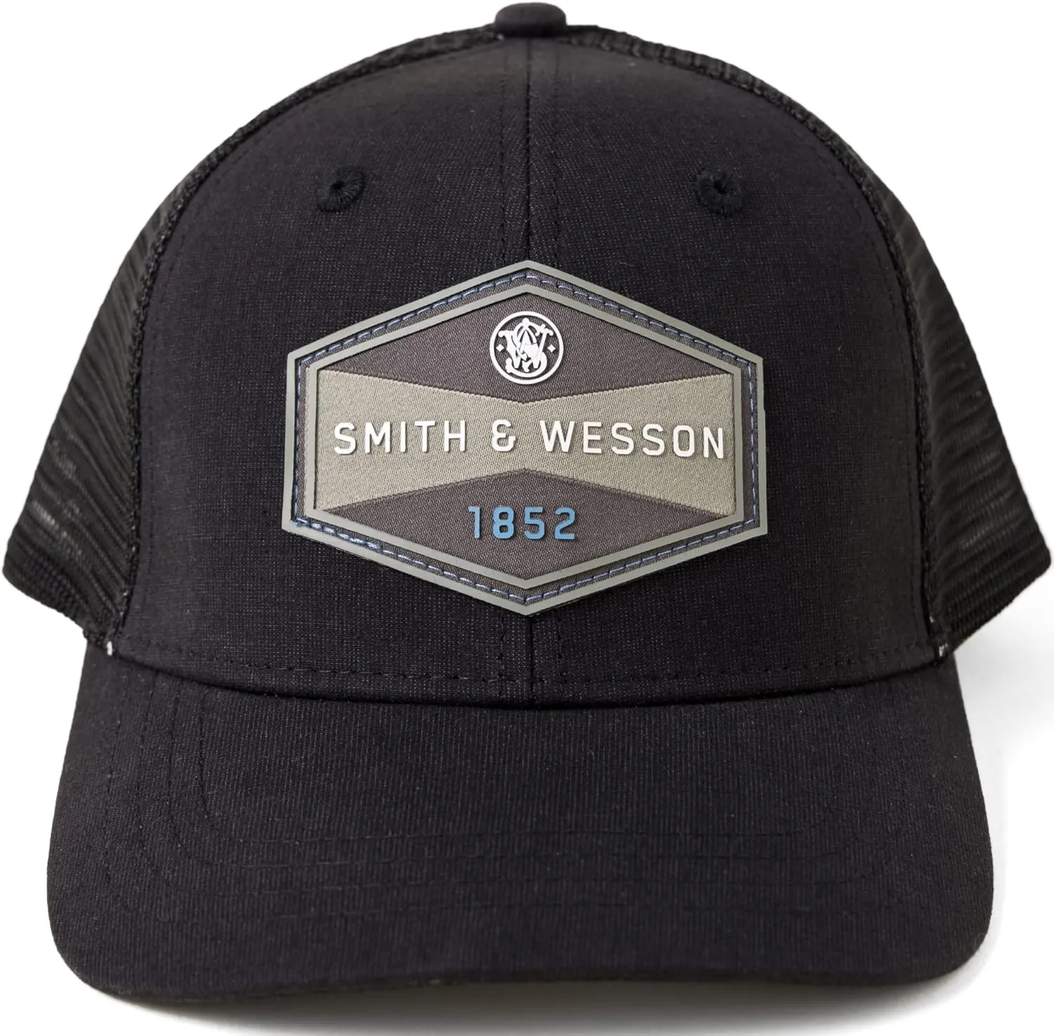 Smith & Wesson® Officially Licensed Men's Trucker Hat, Adjustable Snapback, 6-Panel Mesh Baseball Cap, One Size Fits Most