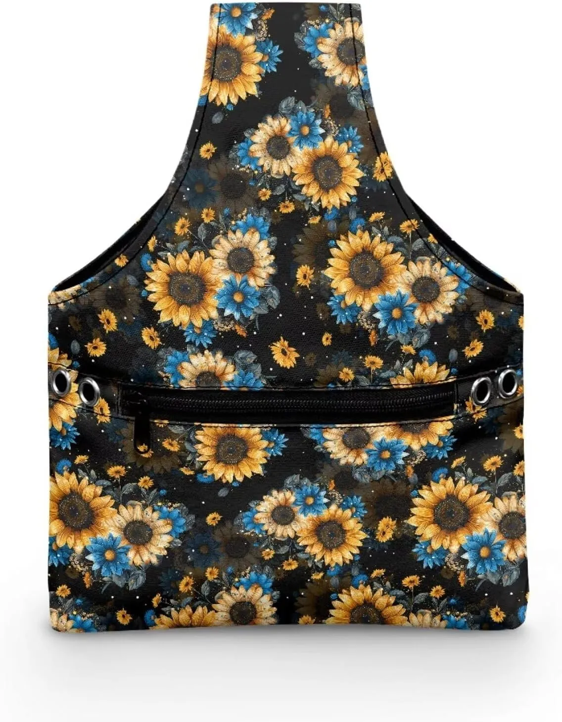 Snilety Sunflower Portable Knitting & Crochet Storage Bag, Yarn Organizer Tote with Cover and Shoulder Strap for Yarn, Needles and Other Supplies Portable Shopping Handbag.Bag Only