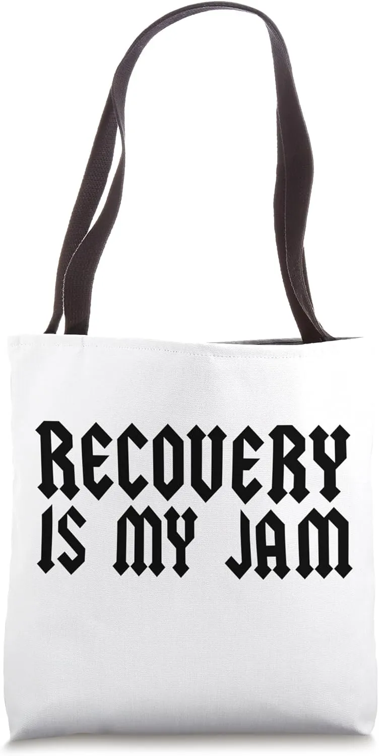 Sober NA AA 12 Step Recovery is My Jam Narcotics Anonymous Tote Bag