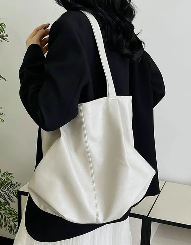 Soft Leather Tote Bag Large Capacity Work Hobo Pu Leather Shoulder Handbag Big Travel Shopping Work Bag