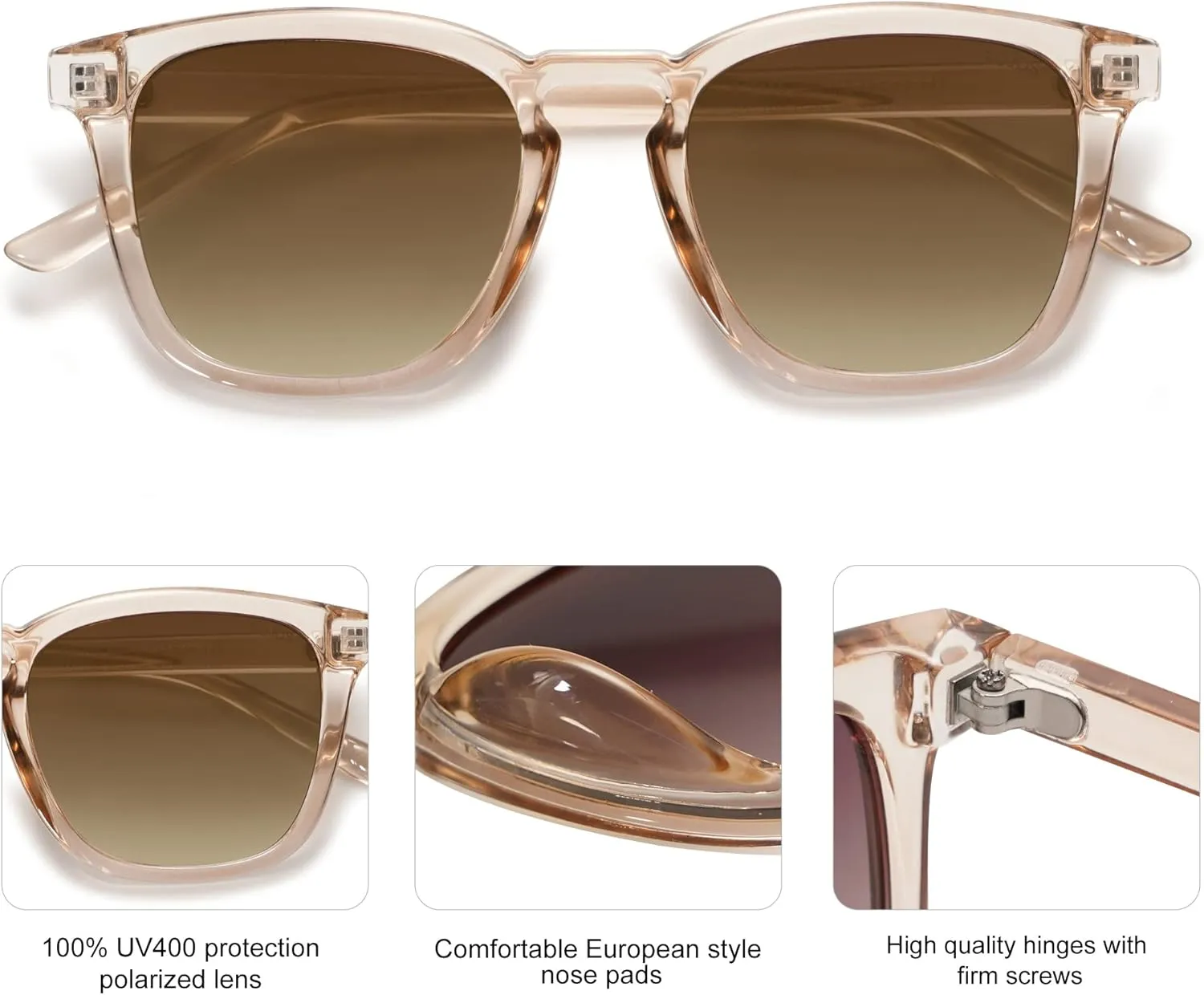 SOJOS Polarized Sunglasses for Women Men Classic Vintage Style Shades