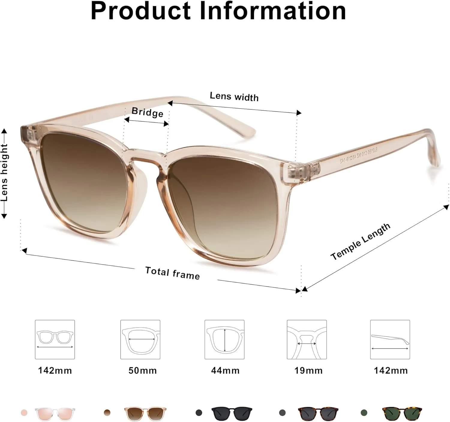 SOJOS Polarized Sunglasses for Women Men Classic Vintage Style Shades