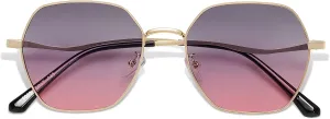 SOJOS Retro Hexagon Square Polarized Sunglasses for Women Men Vintage Hexagonal Polygon Shades SJ1101
