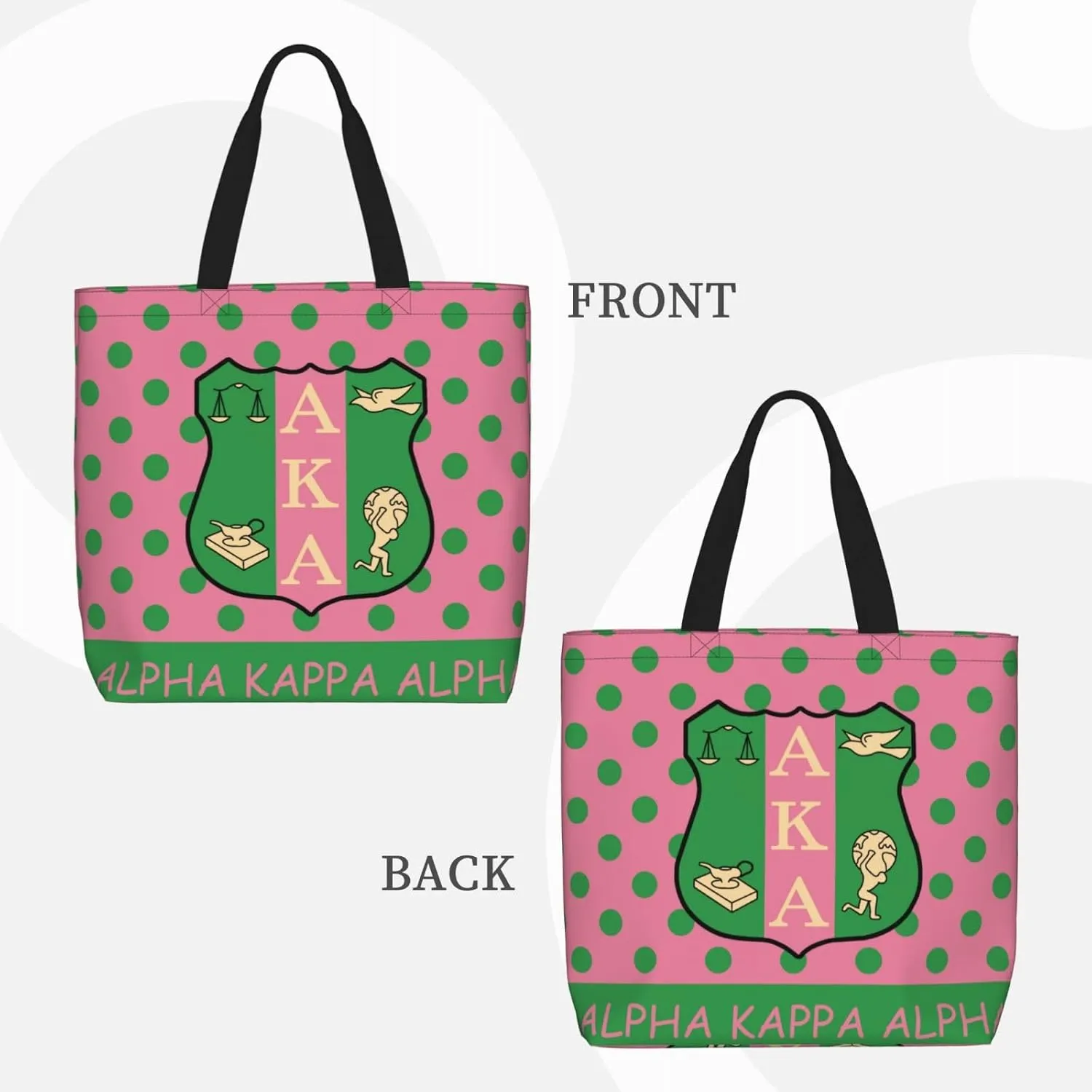 Sorority Gifts Canvas Tote Bag Reusable Shopping Tote for Women Travel Work Beach Bag Grocery Bags