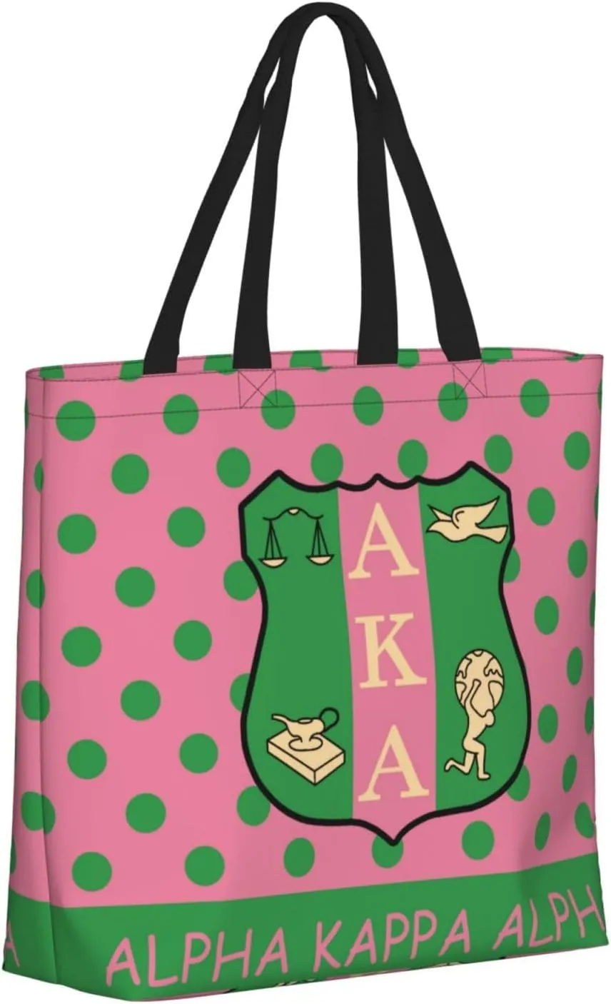Sorority Gifts Canvas Tote Bag Reusable Shopping Tote for Women Travel Work Beach Bag Grocery Bags