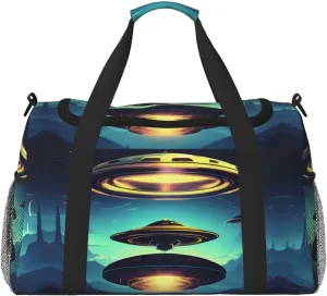 Spacecraft descend Hand Travel Bag Vacation Tote - Large Reusable Shopping Canvas Bag, Eco-Friendly Crossbody for Sports Gym