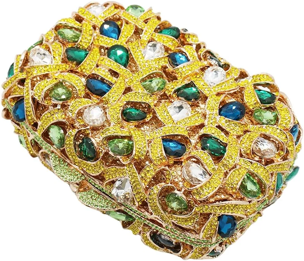 Sparkly Women Crystal Clutch Rhinestone Purse Diamond Evening Bag Bridal Evening Clutch for Prom Cocktail Party