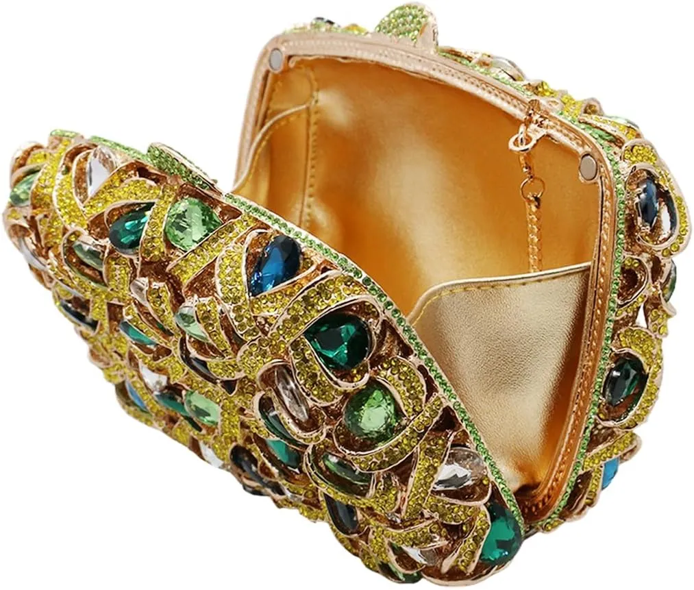 Sparkly Women Crystal Clutch Rhinestone Purse Diamond Evening Bag Bridal Evening Clutch for Prom Cocktail Party