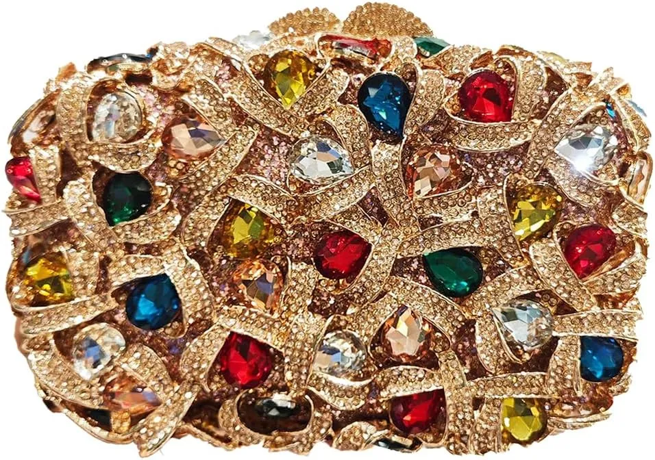 Sparkly Women Crystal Clutch Rhinestone Purse Diamond Evening Bag Bridal Evening Clutch for Prom Cocktail Party