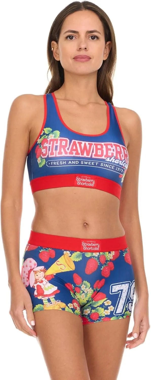 SpongeBob & Patrick Womens Underwear Set - 2 Piece Tom and Jerry, Betty Boop Boy Shorts & Sports Bras for Women
