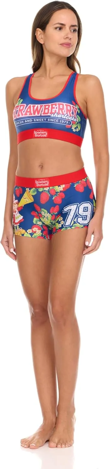 SpongeBob & Patrick Womens Underwear Set - 2 Piece Tom and Jerry, Betty Boop Boy Shorts & Sports Bras for Women