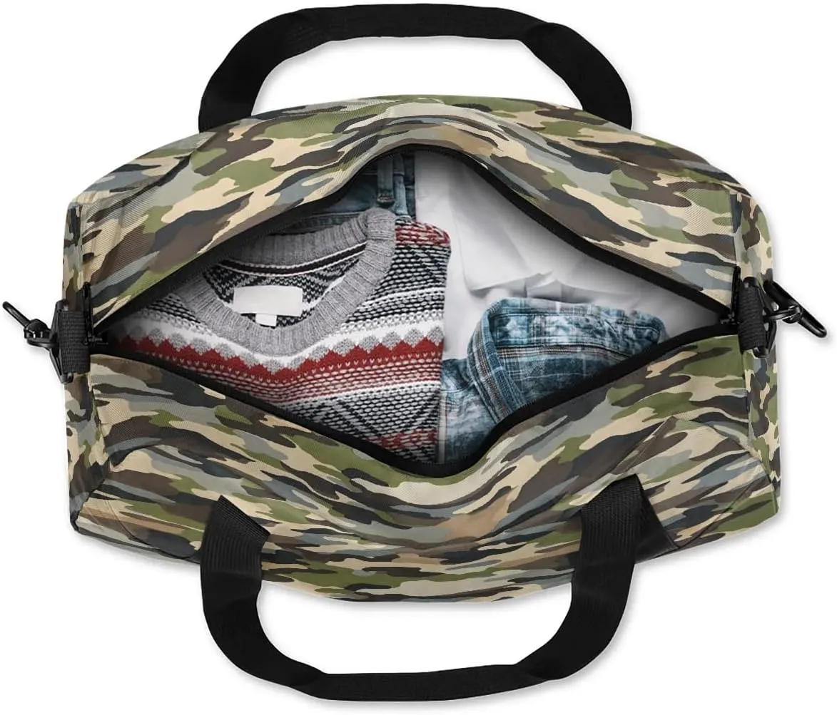 Sport Duffel Bag Camo Color Kids Gym Bag Weekender Overnight Bags for Boys Girls Teens Carry On Workout Travel Bag